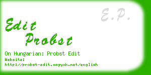 edit probst business card